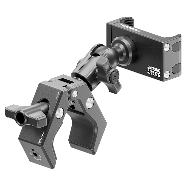 20LITE Phone Mount | Short Reach Arm | Adjustable Bar Clamp 7/8" - 1-1/2"