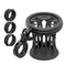 Black Motorcycle Drink Holder | BC3 Universal Clamp for 1-1/4" to 1-1/2" Handlebars | Short Reach