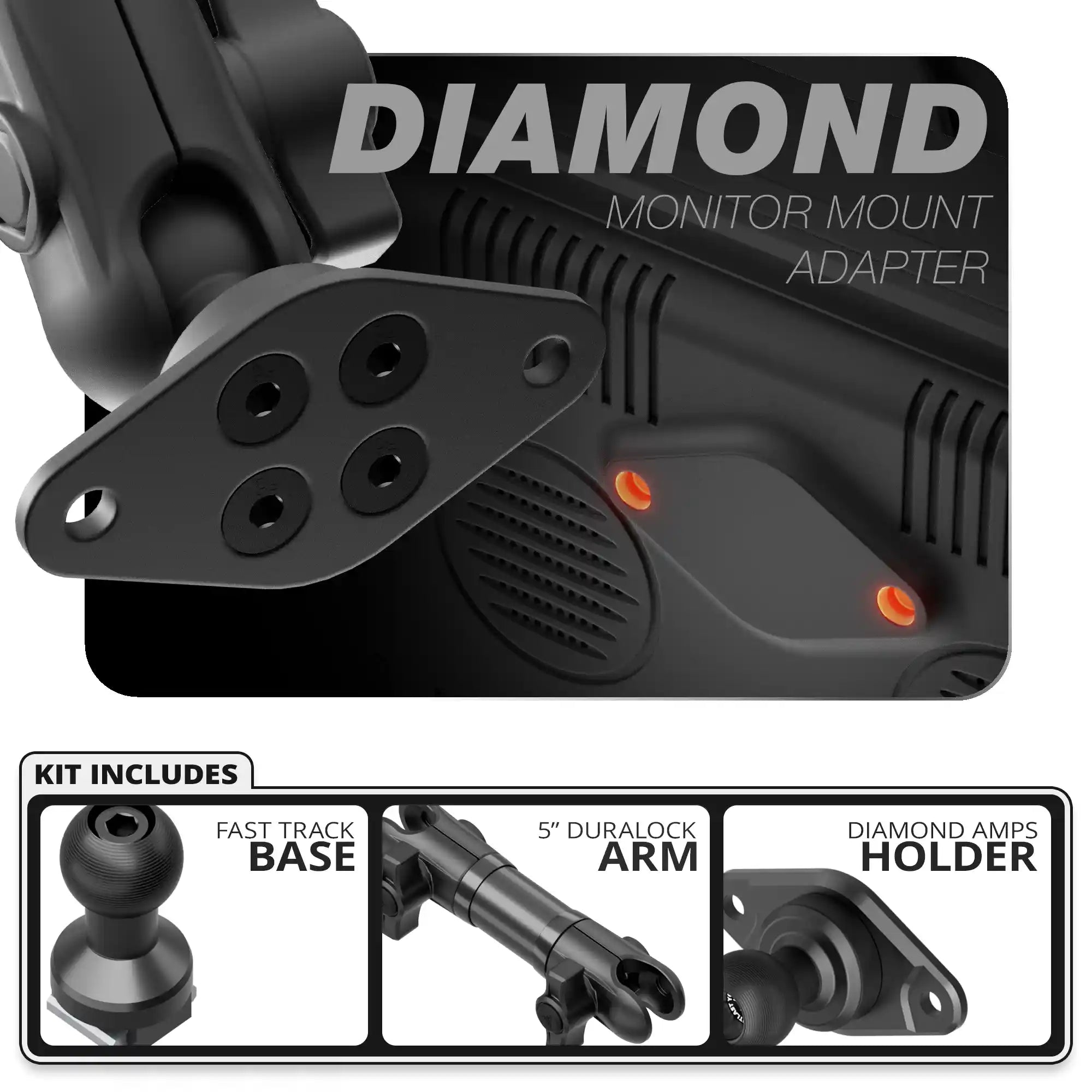 Diamond AMPS | Fast Track Base | 5" DuraLock Arm