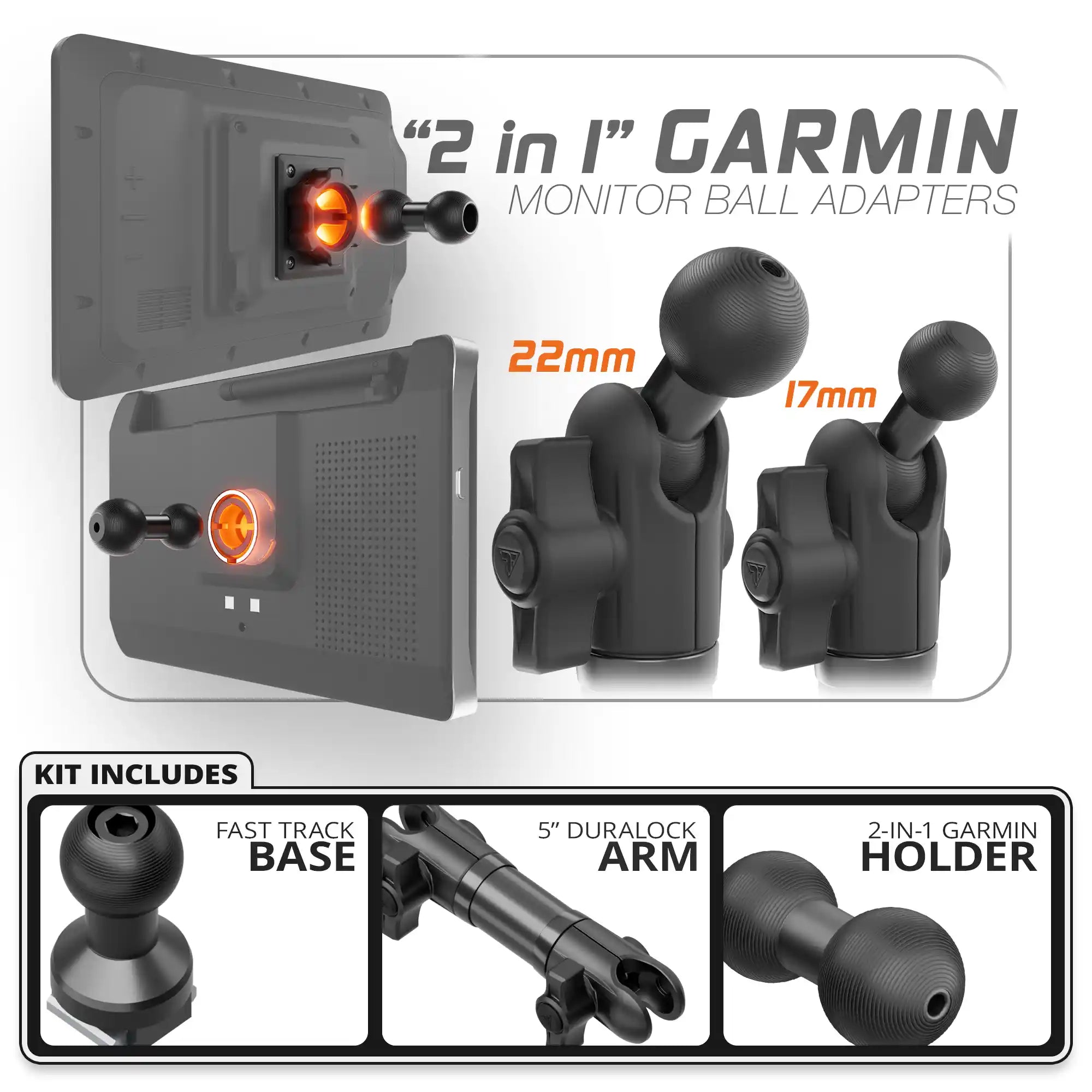 Garmin | Fast Track Base | 5" DuraLock Arm