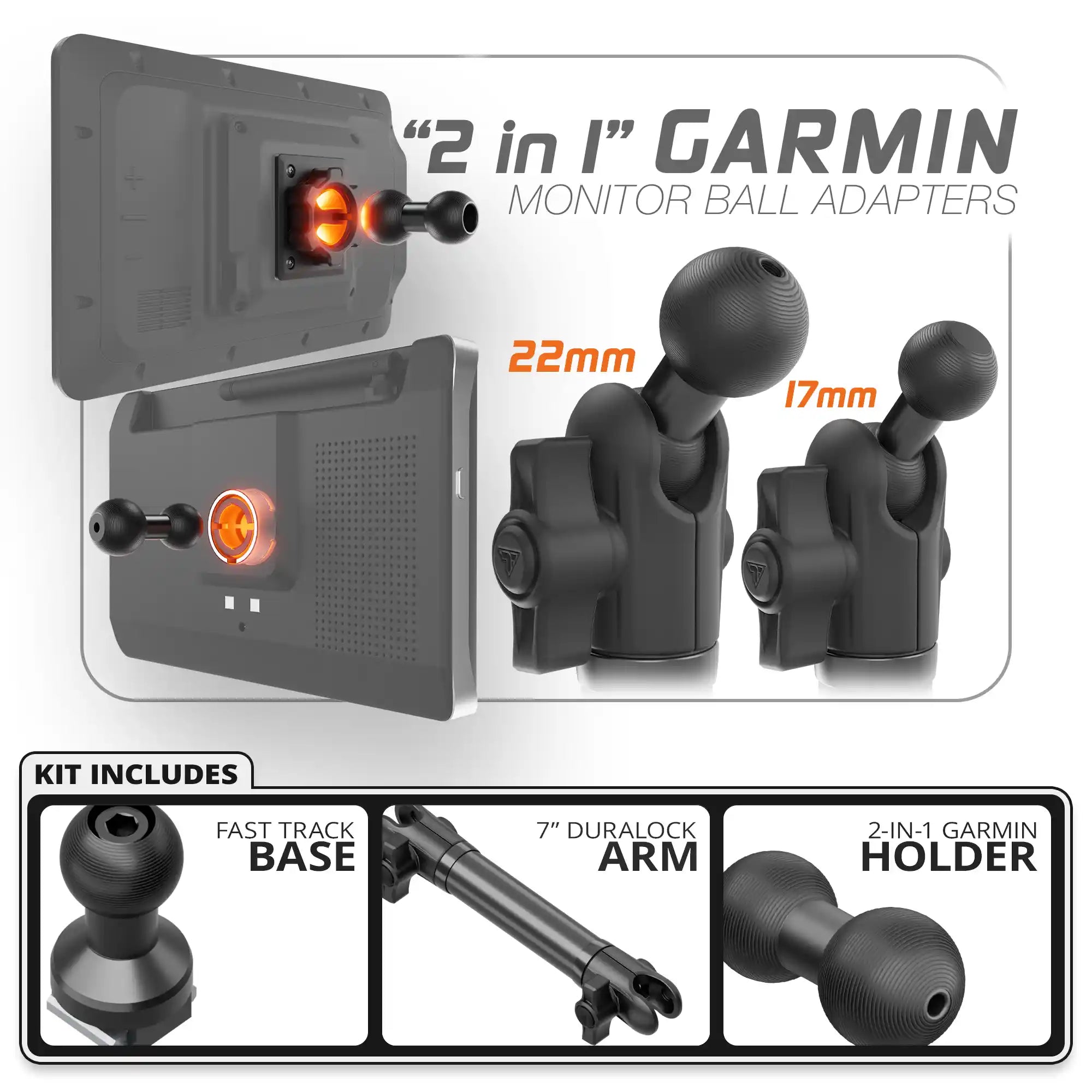 Garmin | Fast Track Base | 7" DuraLock Arm