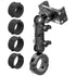 Black Motorcycle Phone Mount | BC3 Universal Clamp for 7/8" to 1-1/4" Handlebars | 3.5" DuraLock™ Arm
