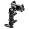 Black Motorcycle Vibration Dampening Phone Cradle | Mirror Mount - Through Hole for M10 or 3/8" Bolt | 3.5" DuraLock™ Arm