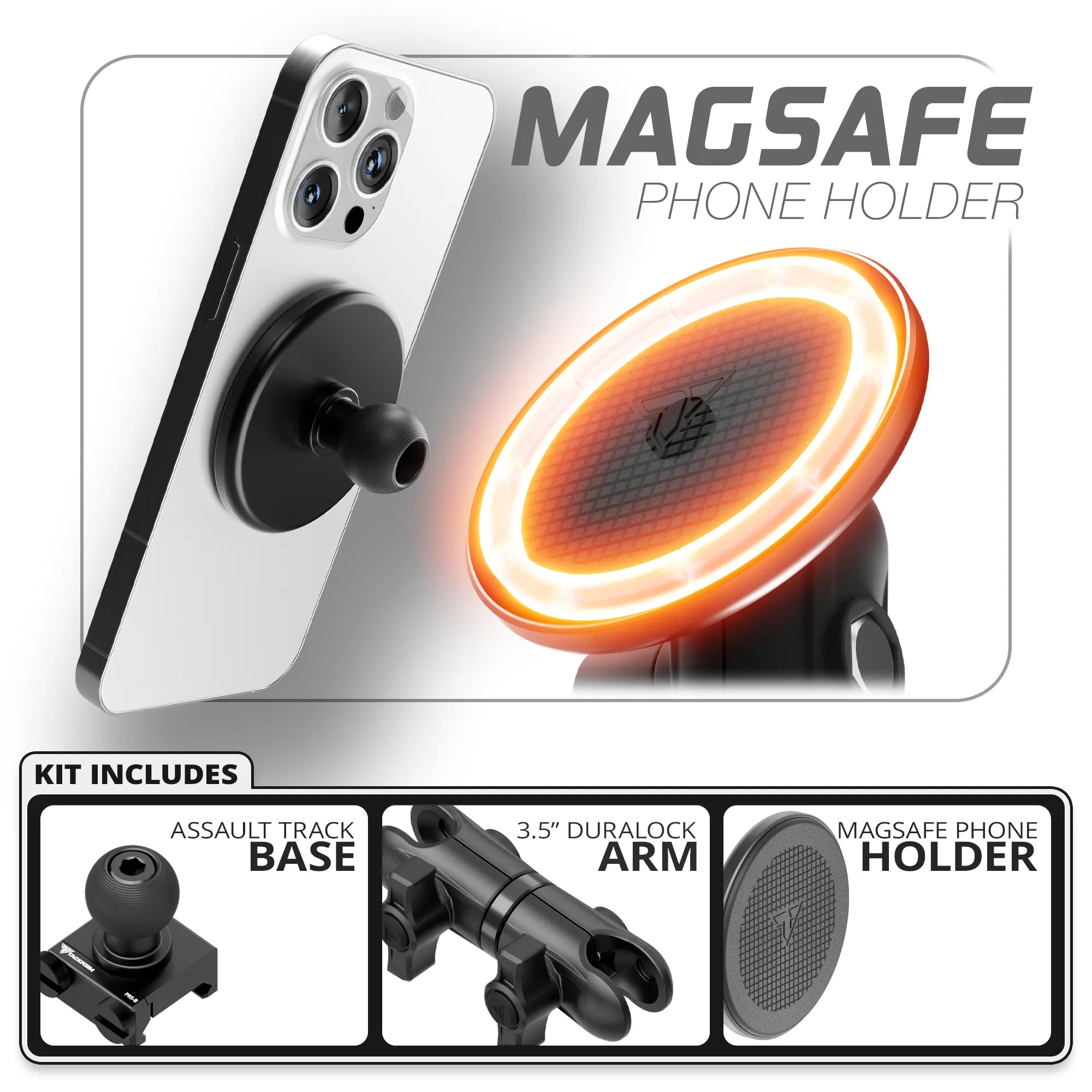 MagSafe Phone Holder | TRAXX™ - Assault Track Base | 3.5" DuraLock Arm