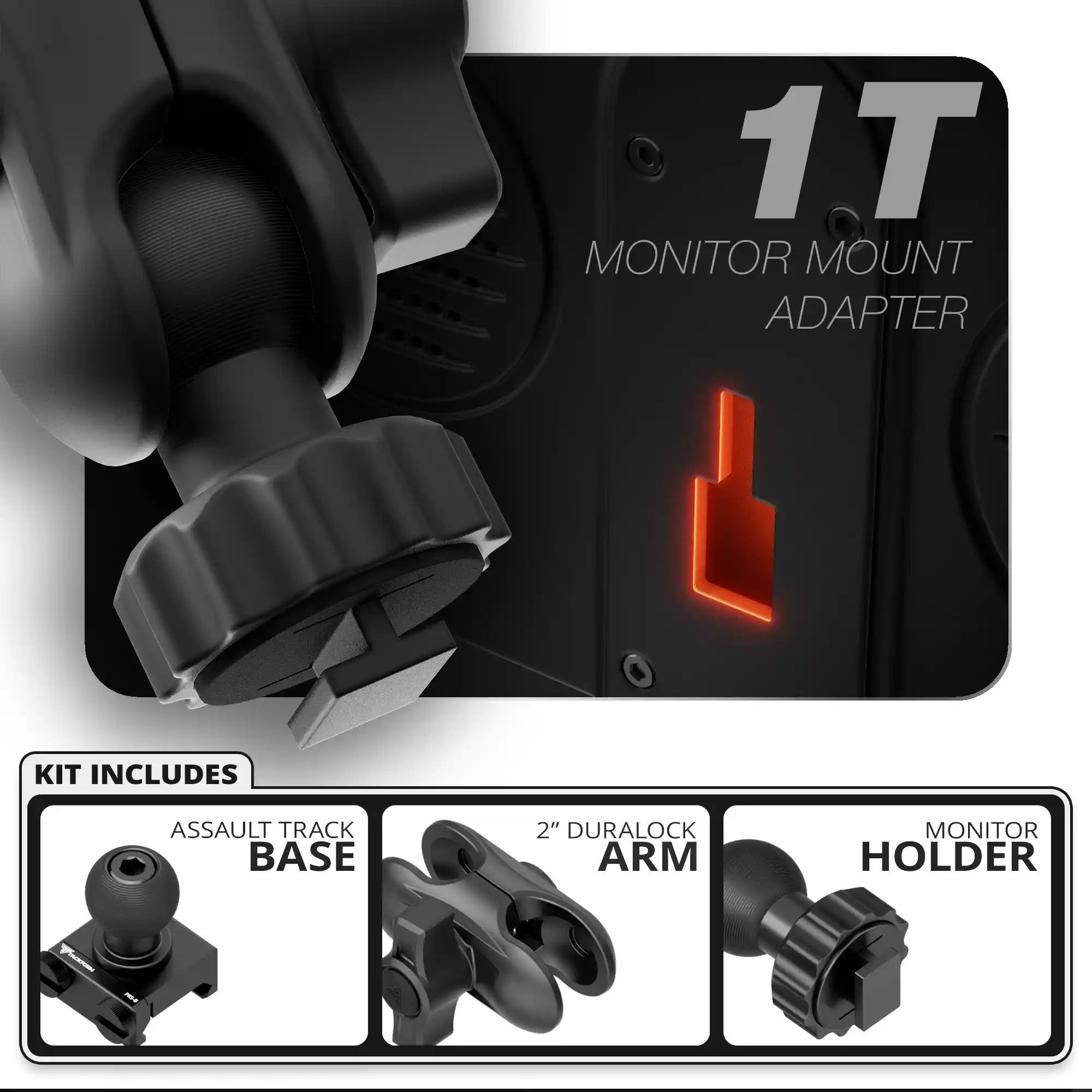 Single T Fixed | Assault Track Base | 2" DuraLock Arm