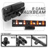 8 Gang Auxbeam Holder | TRAXX™ - Assault Track Base | 2" DuraLock Arm