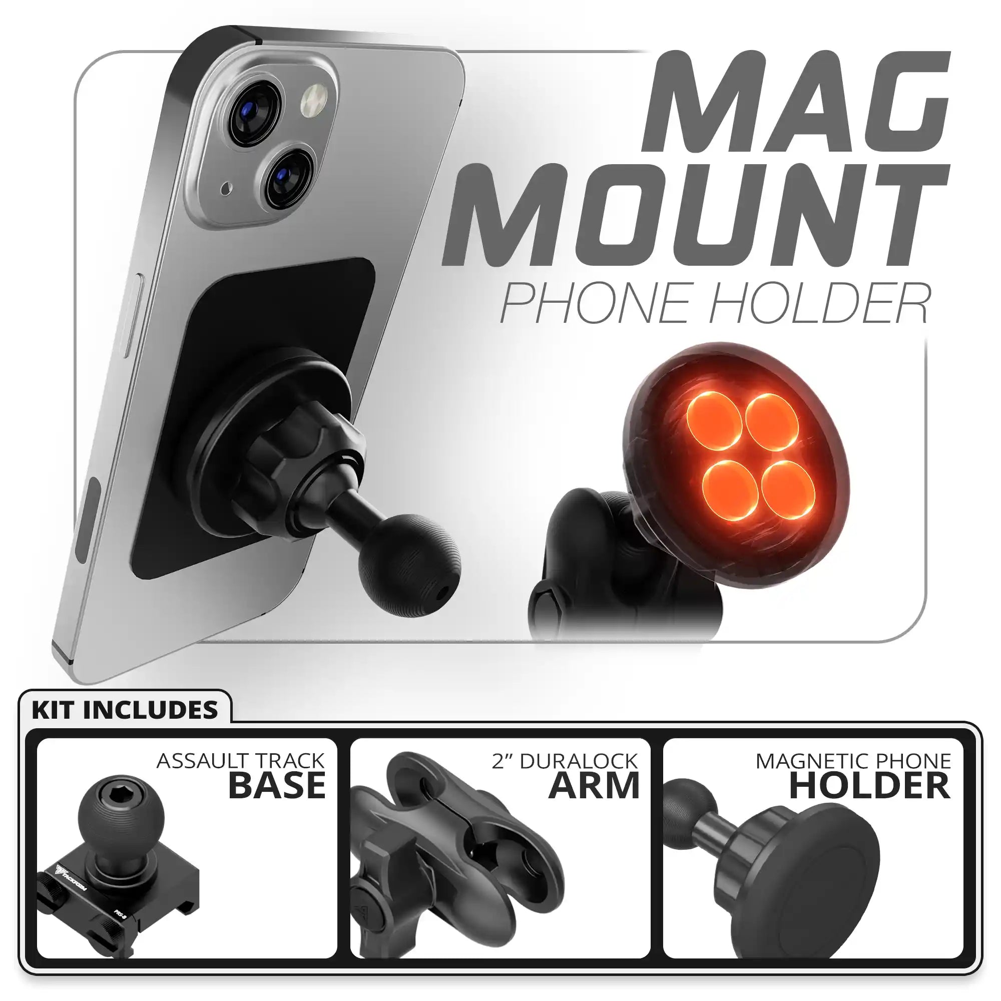 Magnetic Phone Holder | Assault Track Base | 2" DuraLock Arm