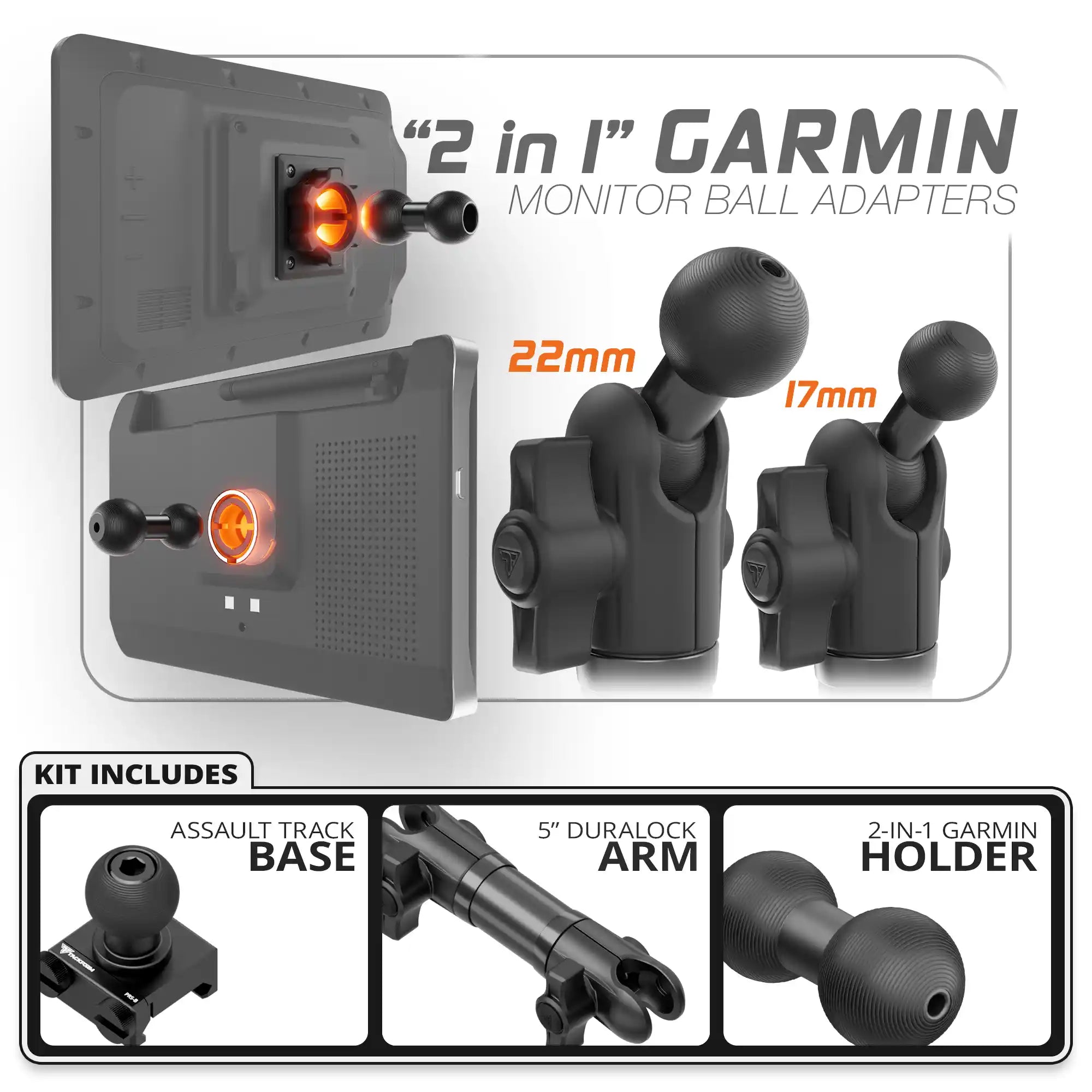 Garmin | Assault Track Base | 5" DuraLock Arm