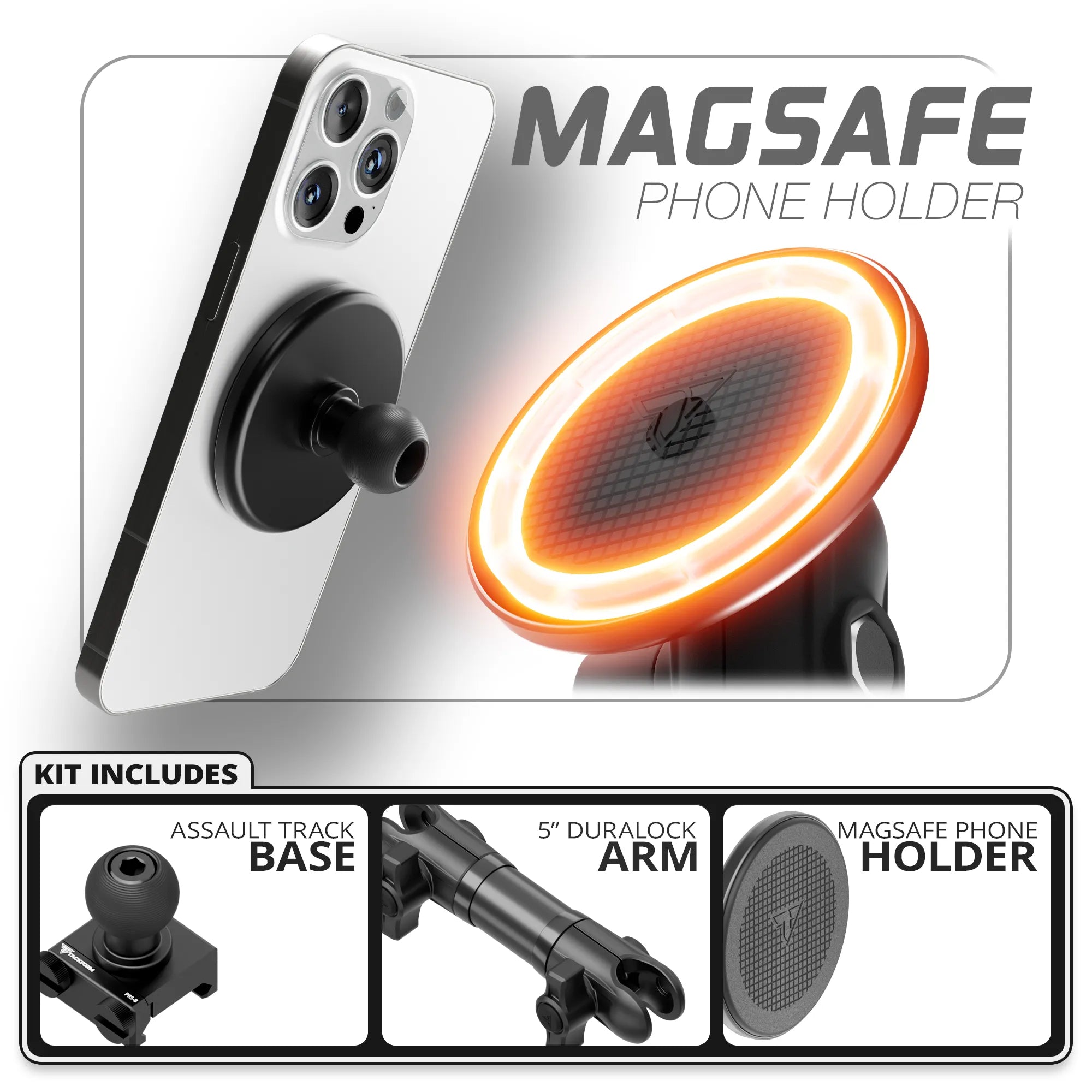 MagSafe Phone Holder  | TRAXX™ - Assault Track Base | 5" DuraLock Arm