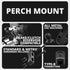 Black Motorcycle AMPS Mount | Perch / Brake / Clutch Reservoir Mount | 3.5" DuraLock™ Arm