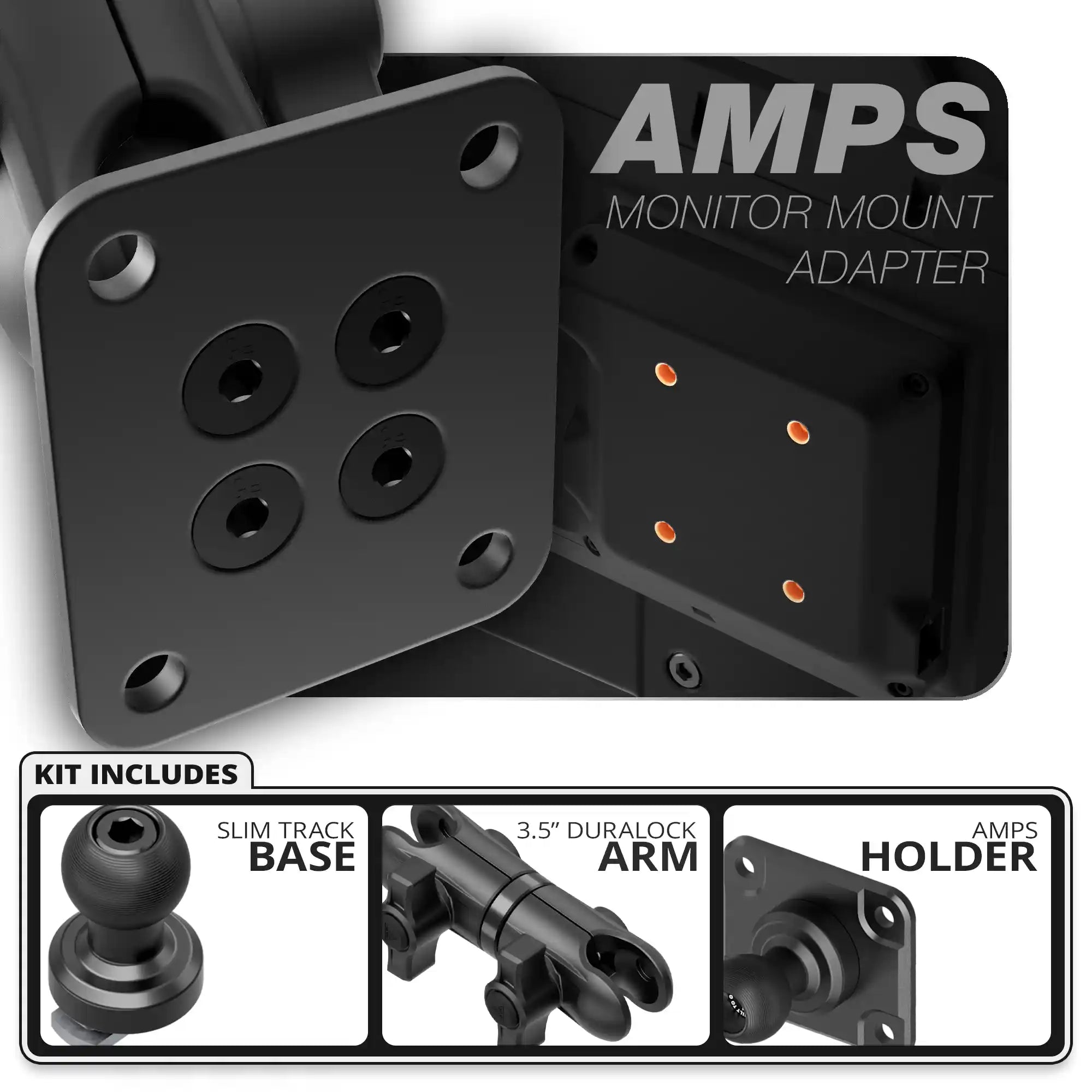 AMPS | Slim Track Base | 3.5" DuraLock Arm