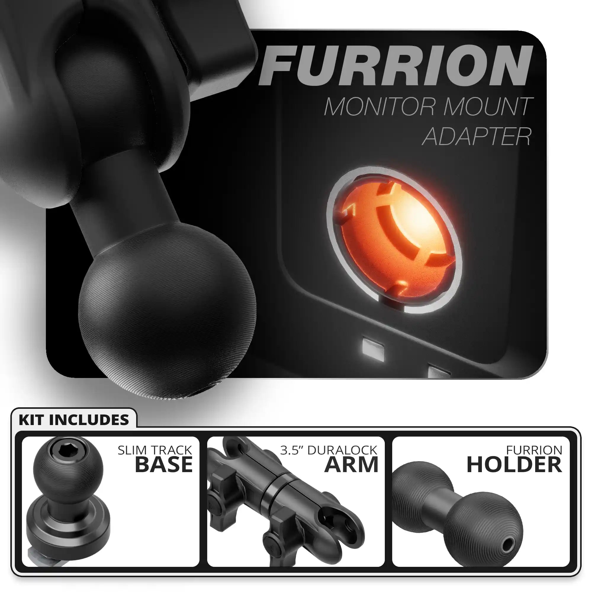 Furrion | Slim Track Base | 3.5" DuraLock Arm