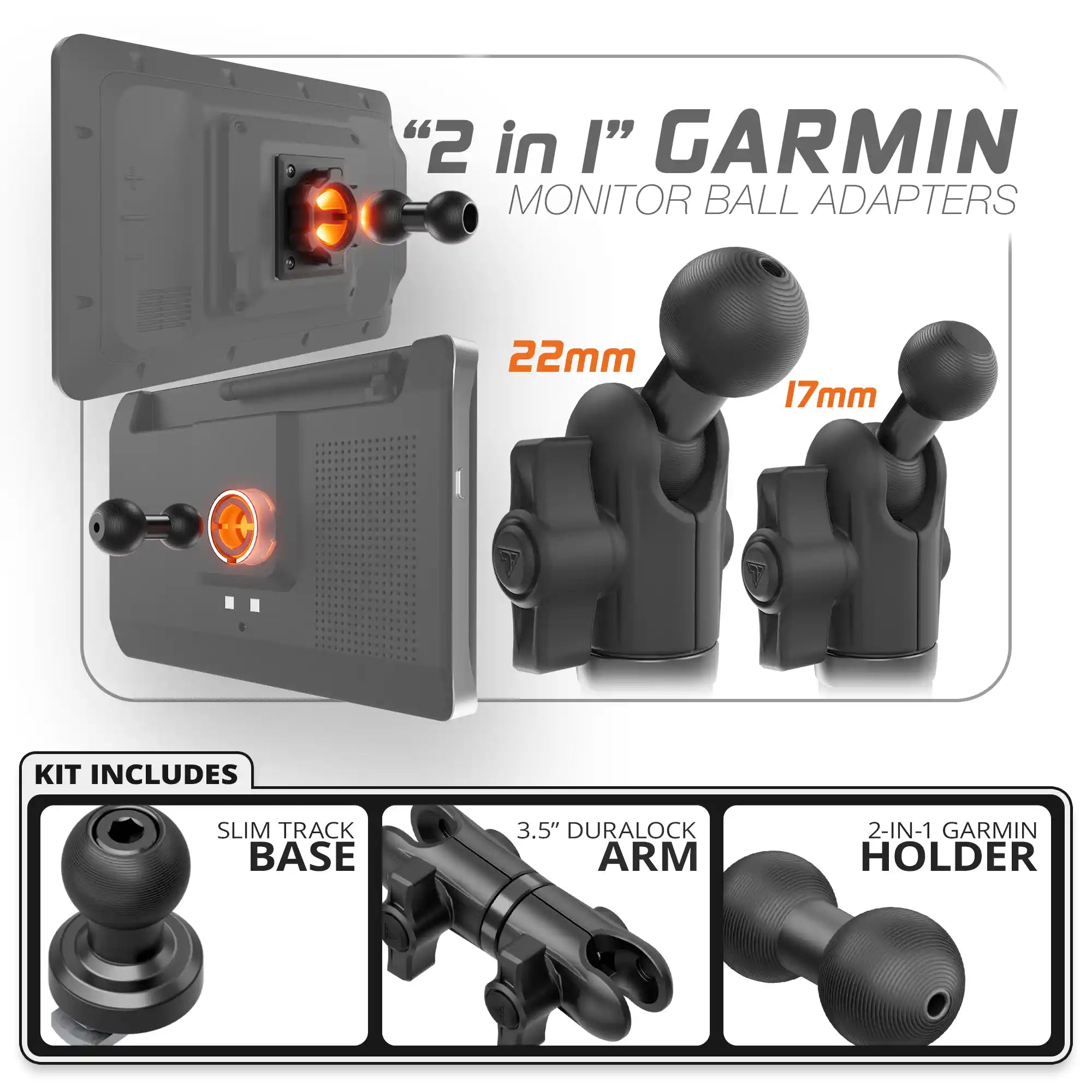 Garmin | Slim Track Base | 3.5" DuraLock Arm