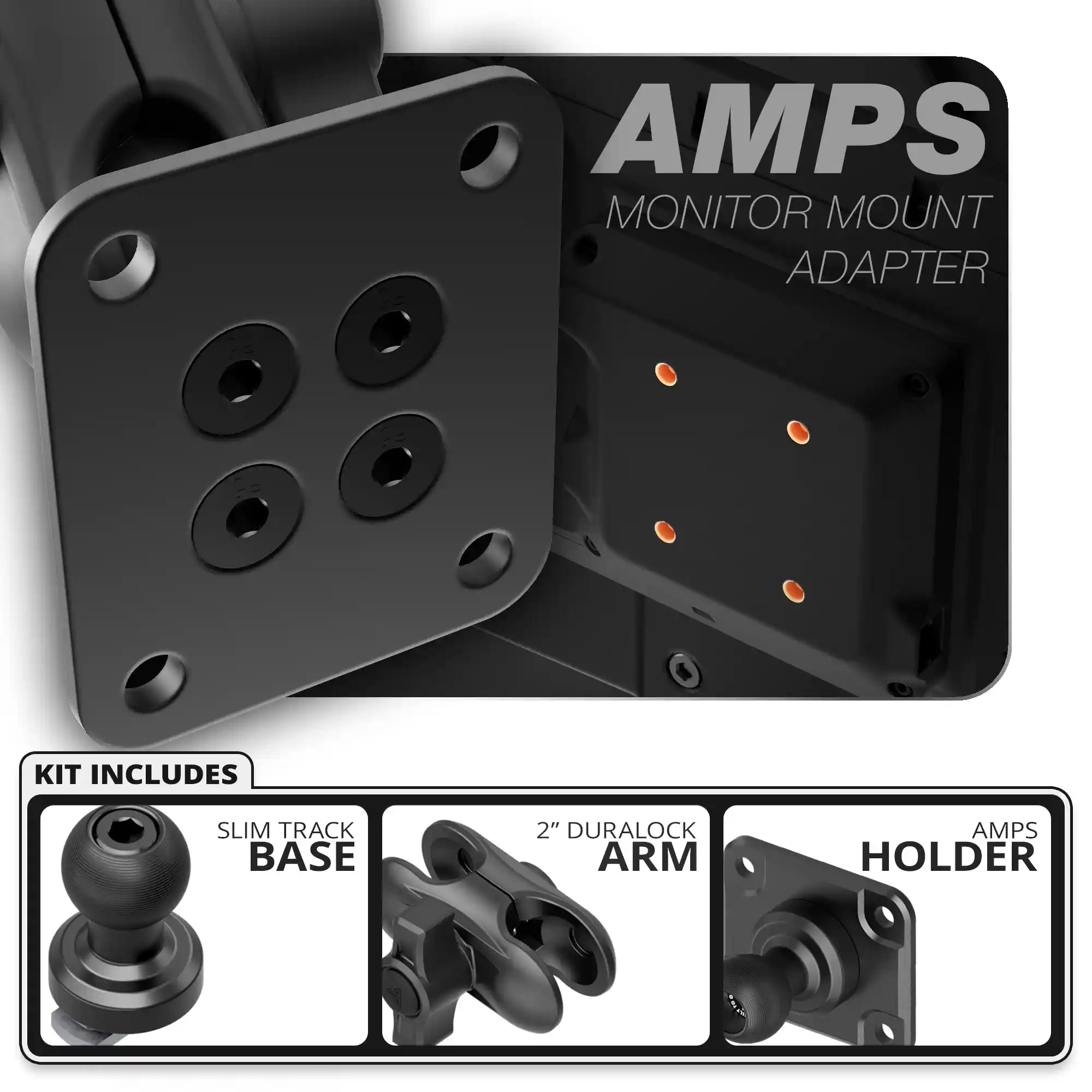 AMPS | Slim Track Base | 2" DuraLock Arm