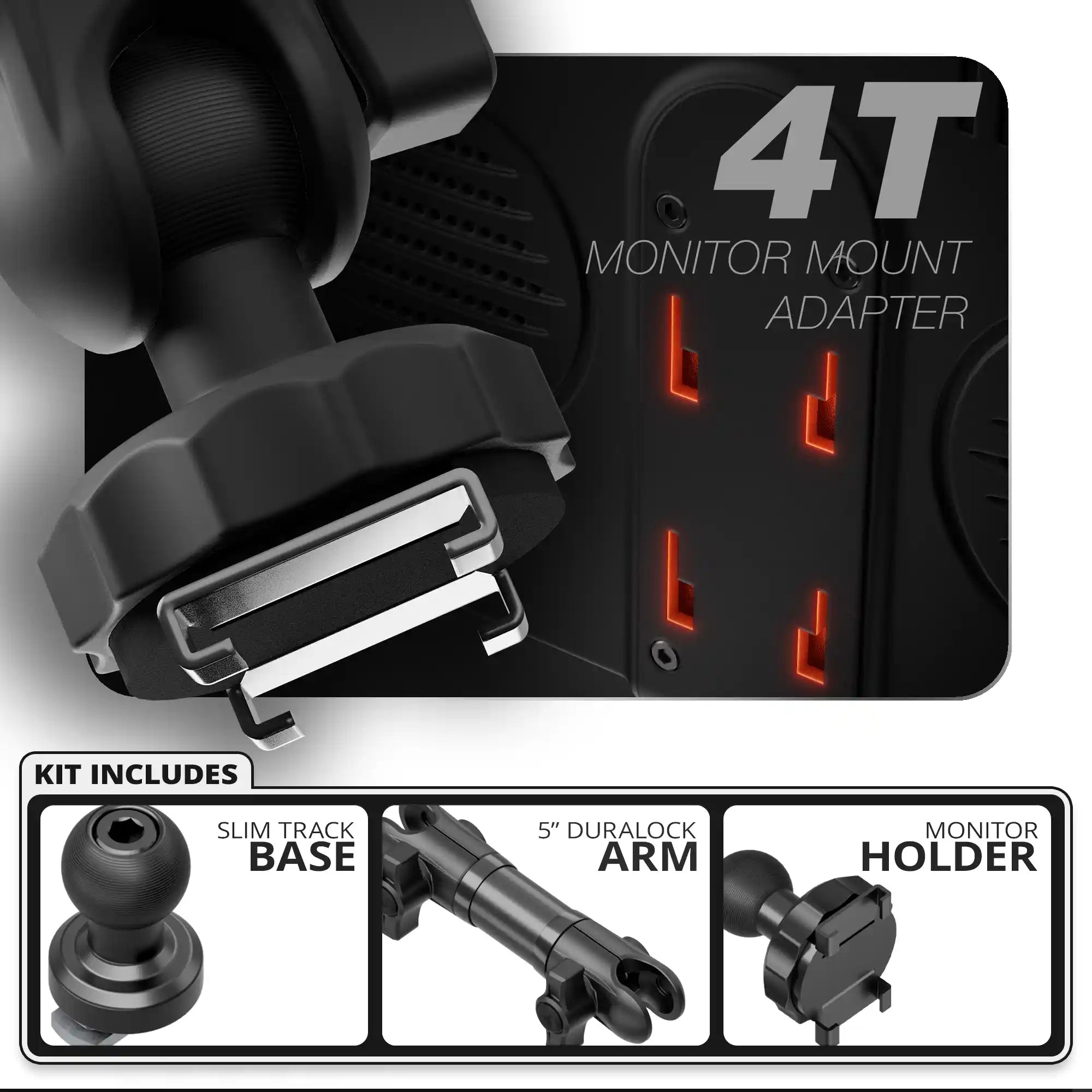 TPMS - 4T | Slim Track Base | 5" DuraLock Arm