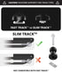 Slim Track™ Base Mount | QI Wireless Charging Phone Holder | 5" Aluminum DuraLock Arm