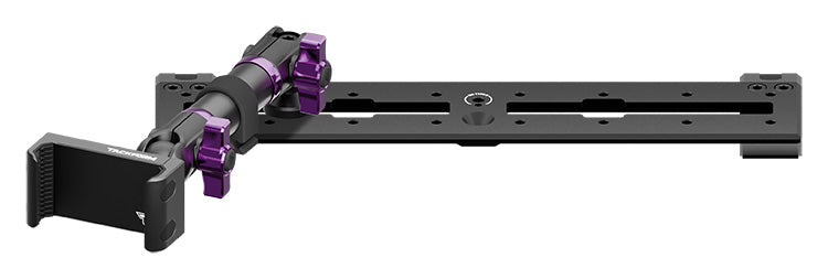 Bronco Phone Holder with Fast Track Dash Bracket and Purple Aluminum Arm by Tackform