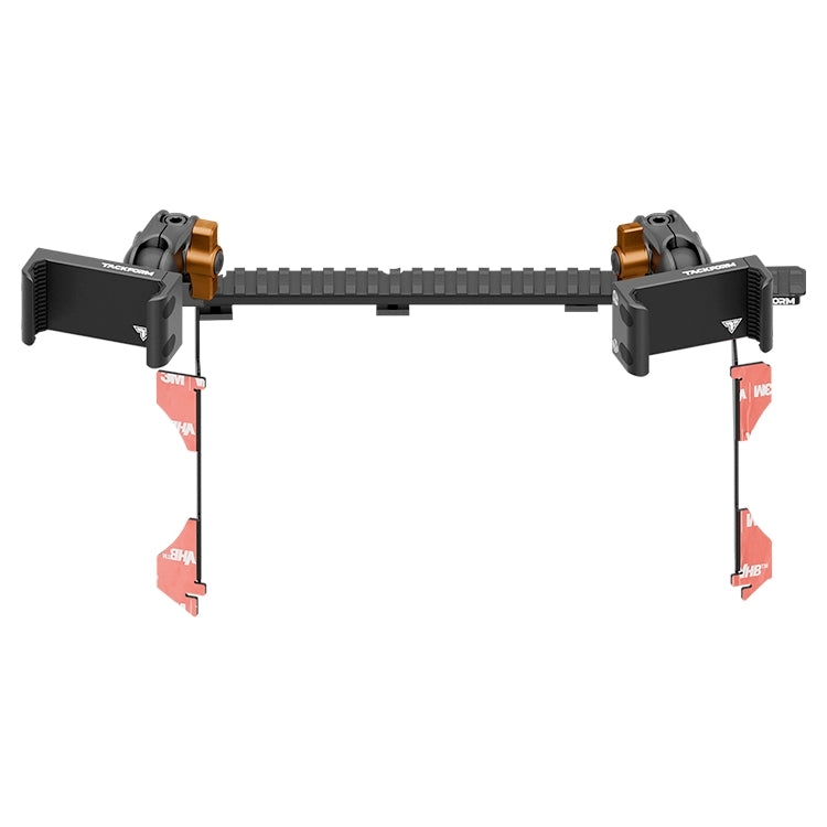 Tacoma Orange Dual Phone Mount with Assault Track Dash Bracket by Tackform