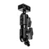 Black Motorcycle Camera Holder | Mirror Hole Mount - M10 x 1.25 Fine Thread Ball | 3.5" DuraLock™ Arm