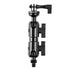 Black Motorcycle Action Camera Holder | Mirror Hole Mount - M10 x 1.5 Coarse Thread Ball | 3.5" DuraLock™ Arm