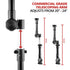 Heavy Duty Drill Base Mount | 20"-24" Aluminum Telescoping Arm | Tablet Holder