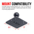 AMPS Drill Base Mount | 7" Modular Arm | 17mm Garmin Compatible Ball | 20mm Ball System