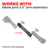 Dual 20mm Ball Socket Arm With Elbow| Die Cast Arm With Knob | 4.5" - 7"